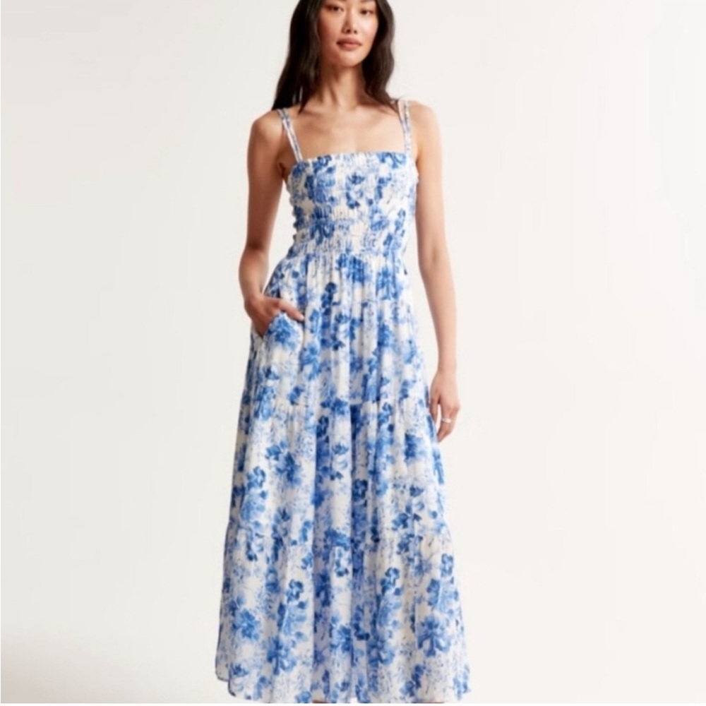 Abercrombie & Fitch Blue and White Floral Sundress